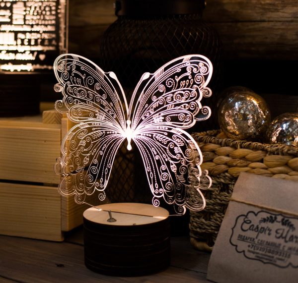 3d Butterfly Illusion Butterfly Lamp