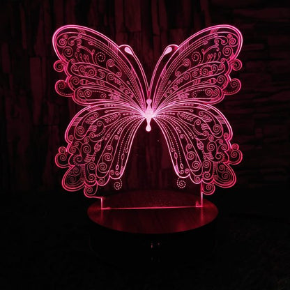 3d Butterfly Illusion Butterfly Lamp