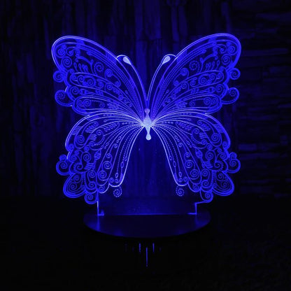 3d Butterfly Illusion Butterfly Lamp