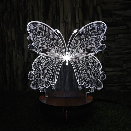 3d Butterfly Illusion Butterfly Lamp