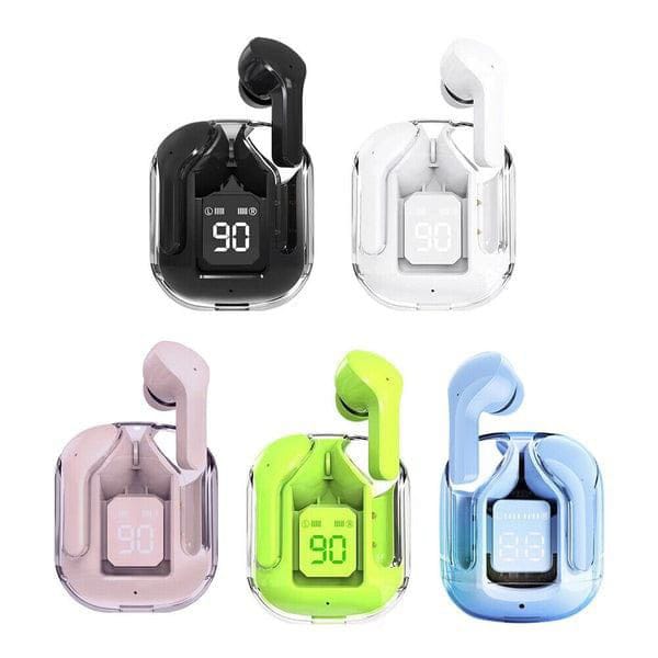 Air31 Digital Display Case Wireless Air 31 Crystal Transparent Body Gaming Earbuds