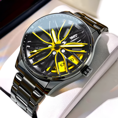 Ma1 Mens Quartz Luxury Car Rim Watch