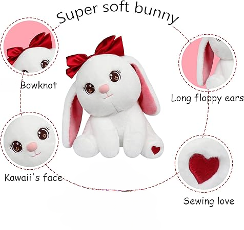 Princess Style Bow Bunny Rabbit Plushie