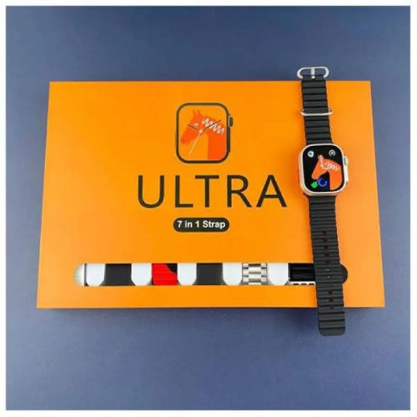 Ultra 7 In 1 Straps 2.1 Inch Hd Screen & Bluetooth Calling Smart Watch With 7 Different Straps